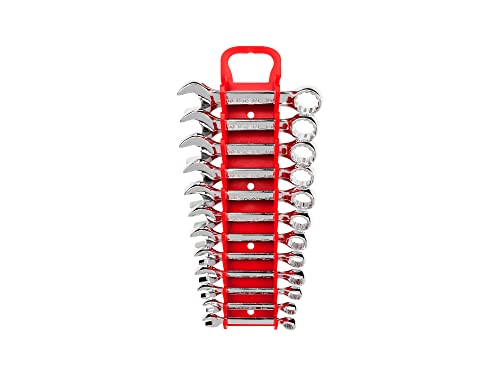 TEKTON Stubby Combination Wrench Set, 12-Piece | WRN01170 12-Piece (8-19 mm) Holder