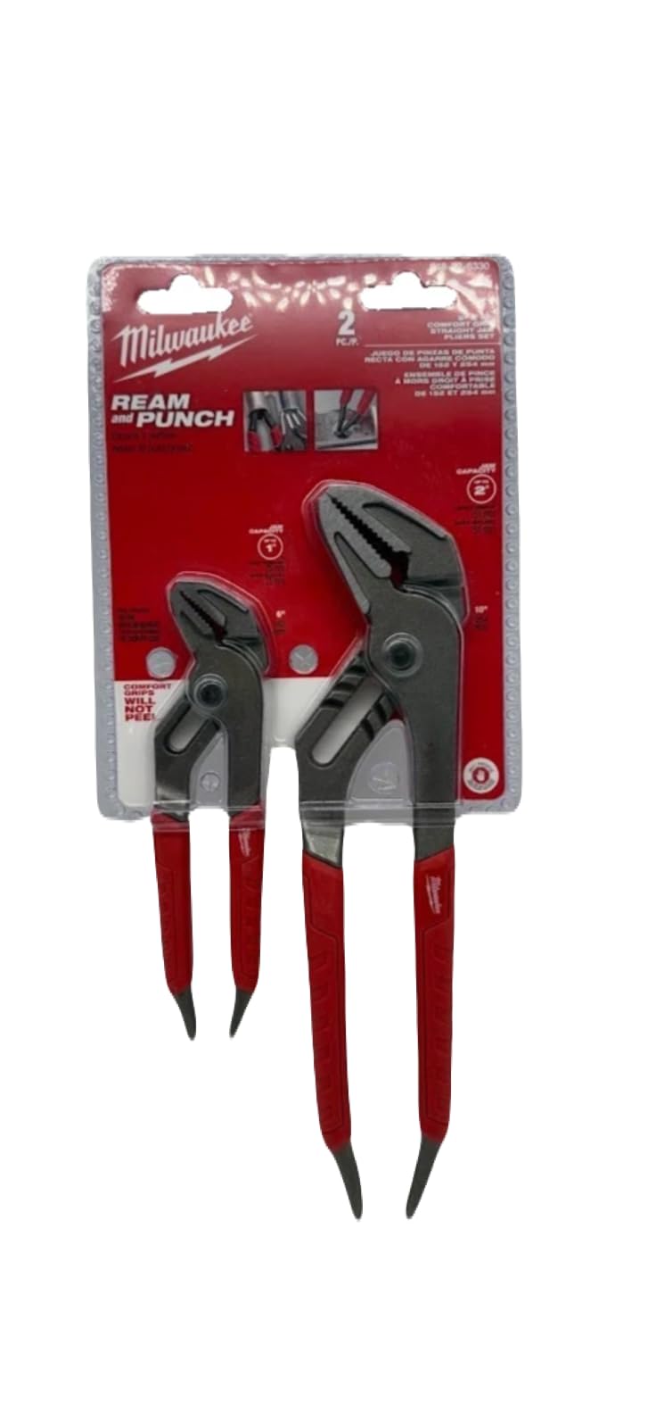 Milwaukee Electric Tool 48-22-6330 2Piece, Straight Jaw Pliers Set