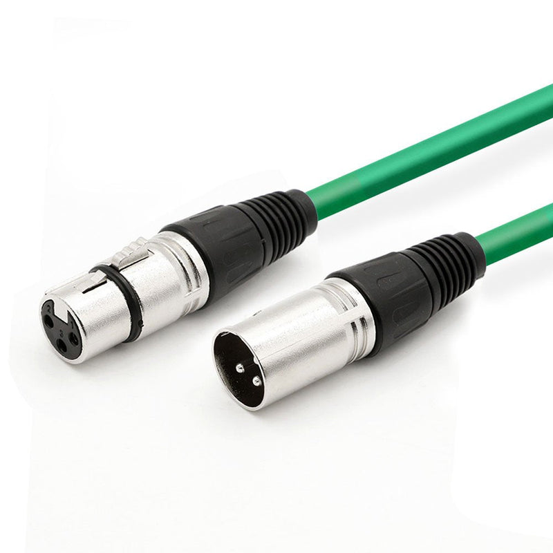 DREMAKE 20m XLR Male to XLR Female Balanced Microphone Cable Professional for Recording, Mixing, and Lighting Equipment - 66 Foot/Green 66FT/20M Green