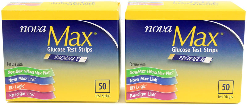 Nova Max Glucose Test Strips 50 ct - Pack of 2