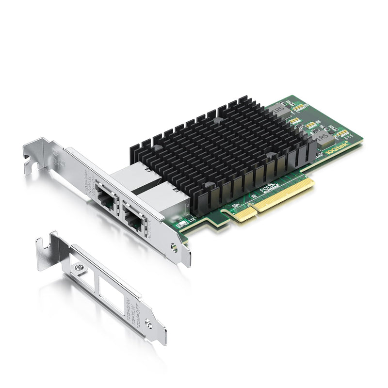 10Gtek 10Gb Dual RJ45 Port Network Card with X540 Controller, PCIe Ethernet LAN Adapter for Windows/Linux/ESX Servers, Compare to Intel X540-T2 X540-10G-2T(2xRJ45) X1