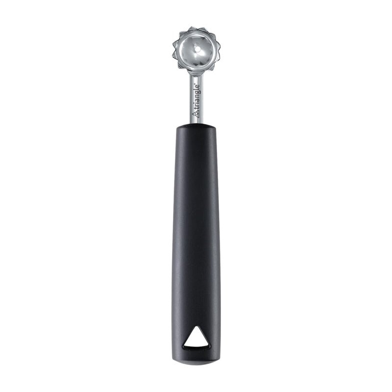 triangle Tomato and Fruit Huller - Stainless Steel - Easily Removes Stems, Hollows Out Tomatoes & Fruit, Works as Melon Baller - Dishwasher Safe Spirit