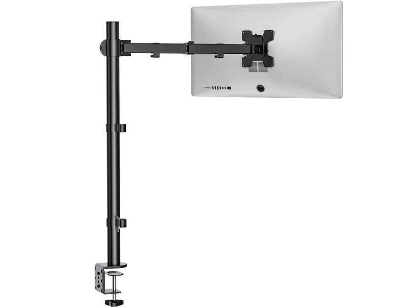 WALI Monitor Arm Mount for Desk, Single Extra Tall Computer Desk Mount, Monitor Bracket Mount Stand Single, up to 32 inch, 22 lbs (M001XL), Black 31.5 inch Tall