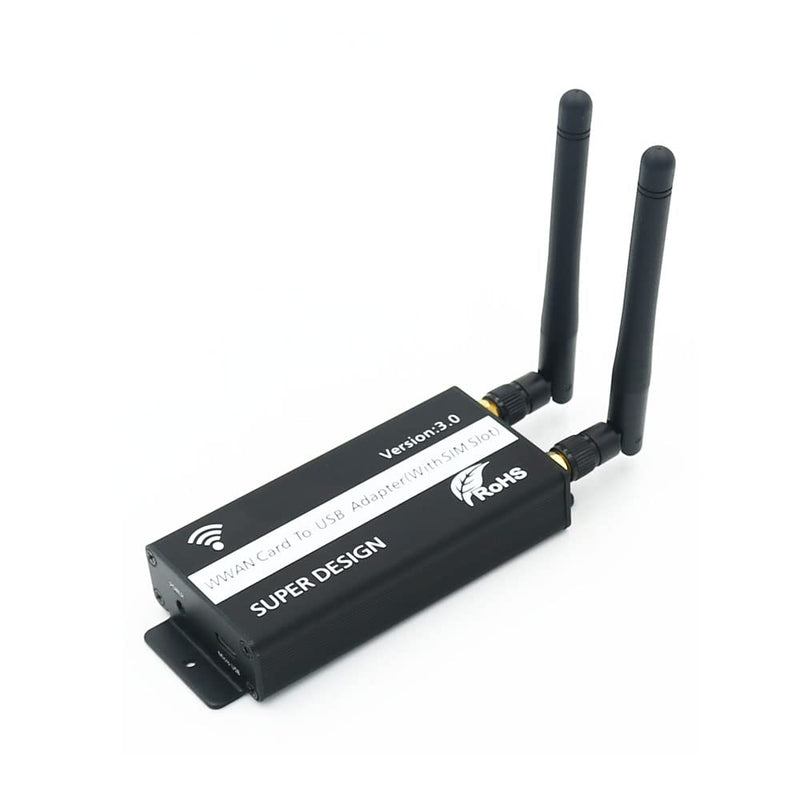 Mini PCI-E to USB Adapter with SIM Card Slot, WWAN / LTE Module Upgrade for 3G / 4G Network Card black