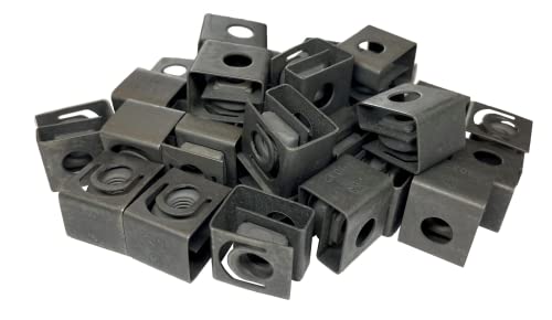 RackGold® Black 10-32 Slide-on Cage Nuts 25 Pack USA Made