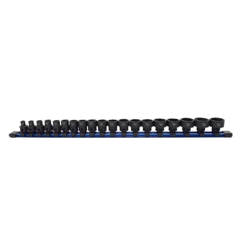 Astro Tools 78319 19pc 3/8" Drive 6-24mm Low Profile Nano Impact Socket Set - No Skips 3/8" Metric - 19 Pieces 1