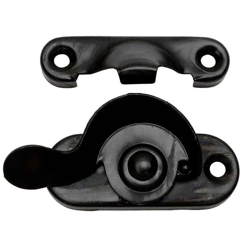 10 Pack - Designers Impressions 53720 Flat Black Window Sash Lock