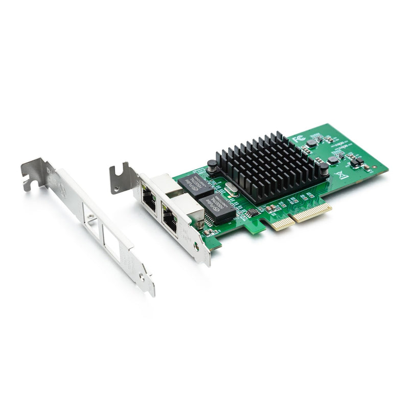 10Gtek 10/100/1000Mbps Gigabit Ethernet Converged Network Adapter (NIC) with Intel 82576 Chip, Ethernet PCI Express Network Card, Dual RJ45 Copper Ports, PCI Express 2.0 X4, Compare to Intel E1G42ET Intel 82576 (PCIE-X4) 2-RJ45 X1