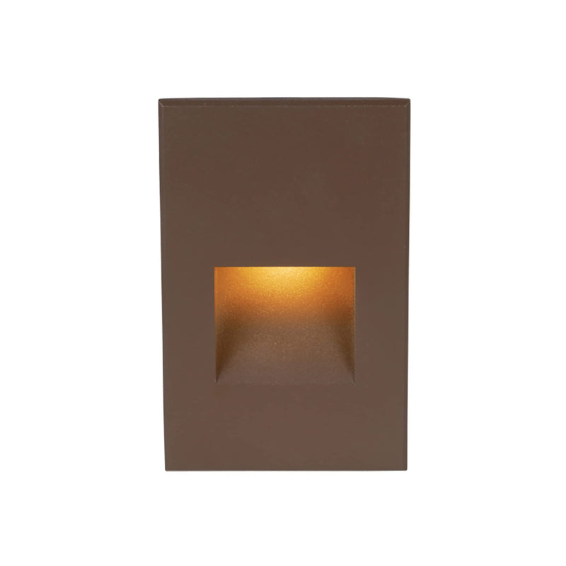 WAC Landscape Lighting, LED 12V Vertical Indoor or Outdoor Step and Wall Light Amber 1800K Built-in LED in Bronze 1800K Amber LED