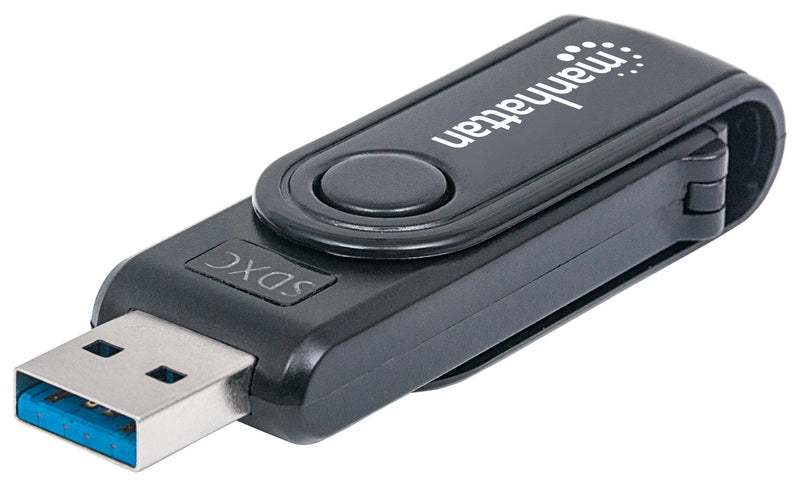 Manhattan Mini Multi-Card Reader/Writer, SuperSpeed USB 3.0, External Card Reader & Writer, 24-in-1, Mobile USB-A Mini, USB 3.0, 24-in-1