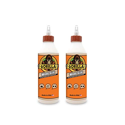 Gorilla Wood Glue, 18 Ounce Bottle, Natural Wood Color, (Pack of 2) 2 - Pack