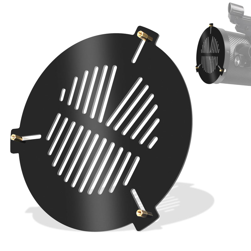 Astromania Bahtinov Mask Focusing Mask for Telescopes - FM100mm for a Tube Outer Diameter (OD) from 105mm-150mm - can be Mounted with The Brass Screws Inside or Outside The drawtube For Outer Diameter from 105mm-150mm