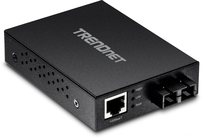 TRENDnet 100 Base-T to 100 Base-FX Multi-Mode SC Fiber Converter, Standalone, 10/100 Mbps Auto-MDIX Fast Ethernet Port, Fiber Networking up to 2 km (1.25miles), 200 Mbps Switching Capacity, TFC-FMSC 100 Mbps (New Version) Computer Networking Transceivers