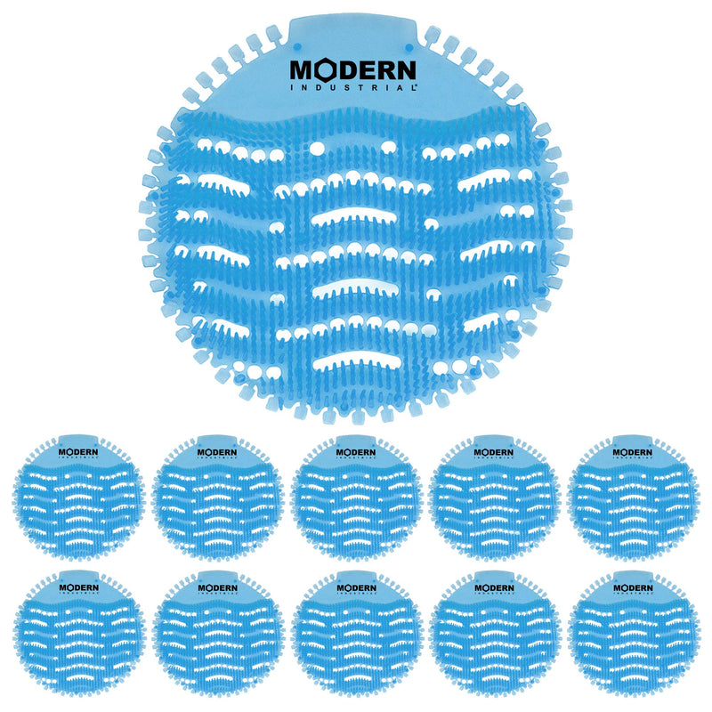 Modern Industrial Urinal Screen and Deodorizer - Fits Most Urinals, Minimizes Splash and Odors for Clean, Fresh Restrooms in Offices, Schools, and Restaurants (Pack of 10)
