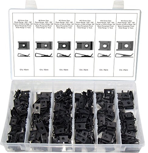Swordfish 60570 Wide Range U Nut Assortment, 210 Piece