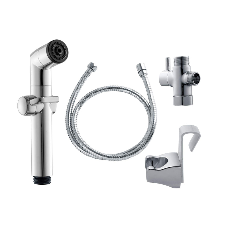 Bio Bidet A1 Handheld Bidet Sprayer for Toilet, Adjustable Water Pressure, Dual Spray, Stainless Steel Hose