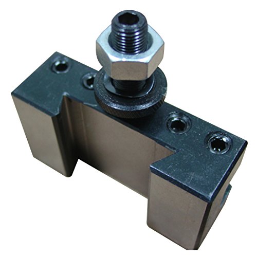 All Industrial Lathe Tool Post Holder (250-401) - 1/2" to 1" Square Tool Bits - 14-20" Swing - Silver