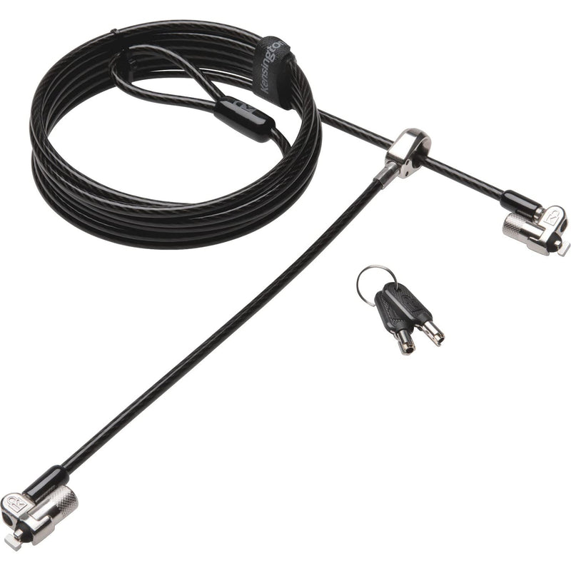 Kensington MicroSaver 2.0 Keyed Twin Cable Lock for Laptops & Other Devices (K65048WW) Twin Heads