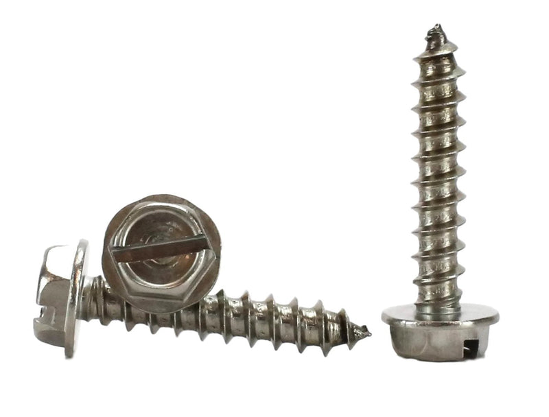 #10 X 1 Stainless Steel Hex Washer Head w/Slot Sheetmetal Screw (1/2" to 1-1/2" in Listing) 100 pcs Sheet Metal Screws (#10x1 Inch) #10x1 Inch