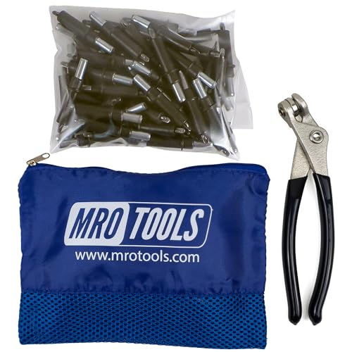50 5/32 Cleco Sheet Metal Fasteners + Cleco Pliers w/Carry Bag (K1S50-5/32)