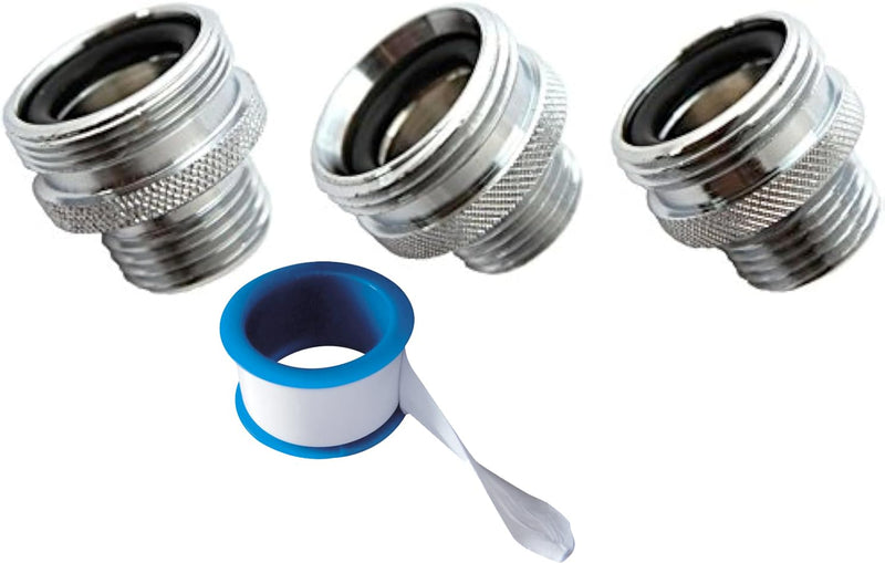 All 3 Ball End Shower Arm Adapter Set Convert to 1/2" Standard Fitting