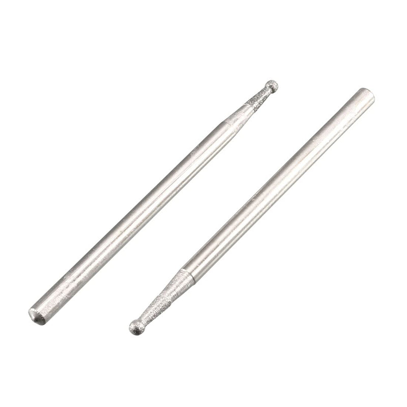 sourcingmap® 2.35mm Shank 1.5mm Dia Diamond Head Ball Shaped Grinding Mounted Point Bit 20pcs | grinding mounted bit