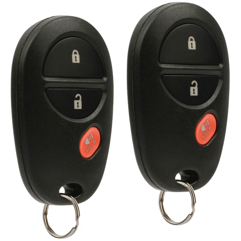 Key Fob Keyless Entry Remote fits Toyota Tacoma Tundra Sienna Sequoia Highlander (GQ43VT20T), Set of 2 3-Btn x 2