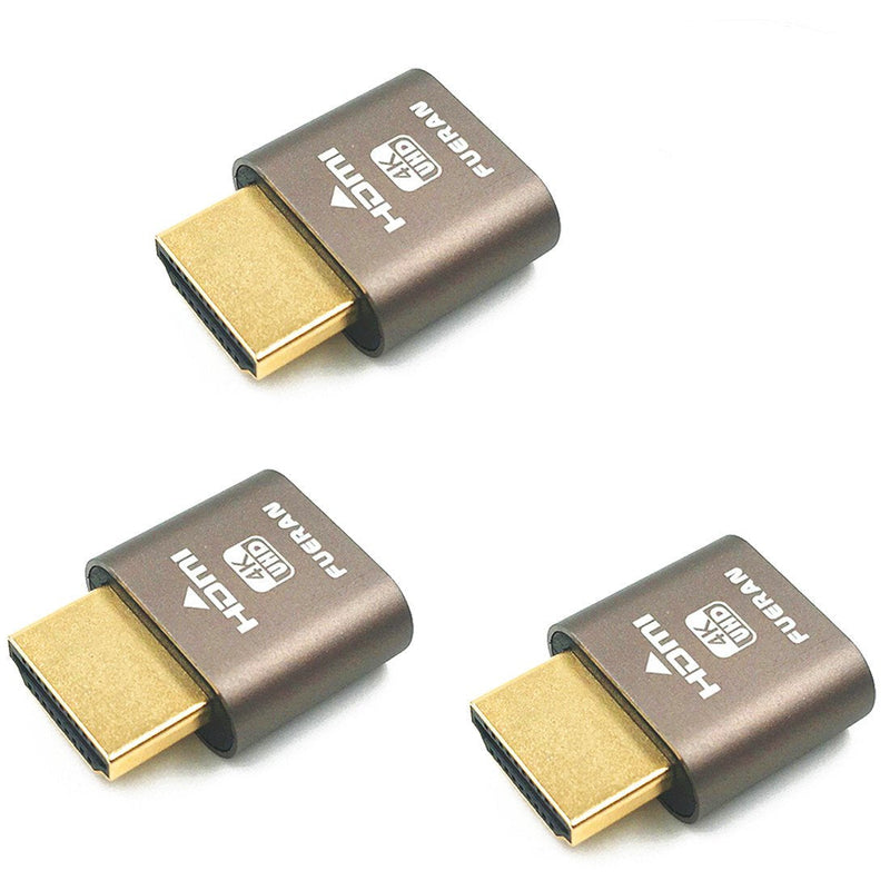 HDMI Dummy Plug Headless Ghost Display Emulator （Fit Headless-1920x1080 New Generation@60Hz）-3Pack