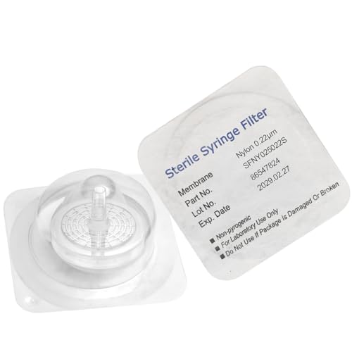 Sterile Syringe Filter Nylon 25 mm Diameter 0.22 um Pores Individually Packed 10/Pk by biomed Scientific