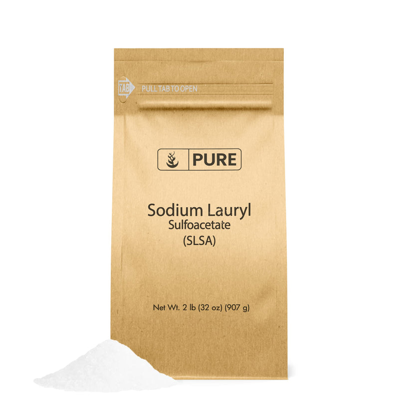 Pure Original Ingredients Sodium Lauryl Sulfoacetate (SLSA) (2 lb) Long Lasting Foam & Bubbles, Gentle on Skin 32 Ounce (Pack of 1)