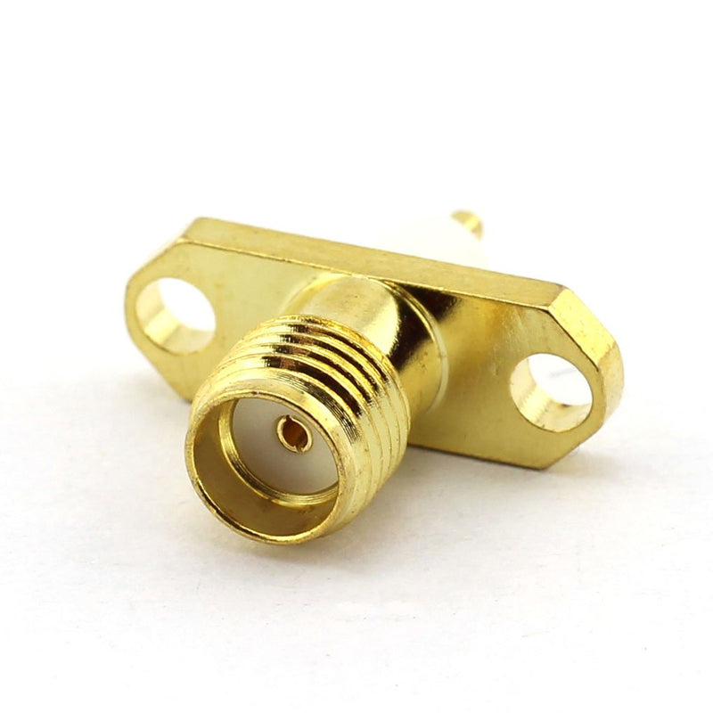 5-Pack SMA Female RF Coaxial Adapter 2 Holes Panel Mount Solder Post Plug Jack Connector