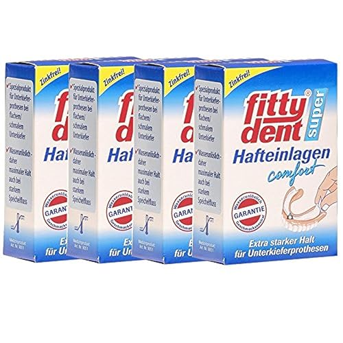 4 x FITTYDENT Super Adhesive Inserts Pack of 15