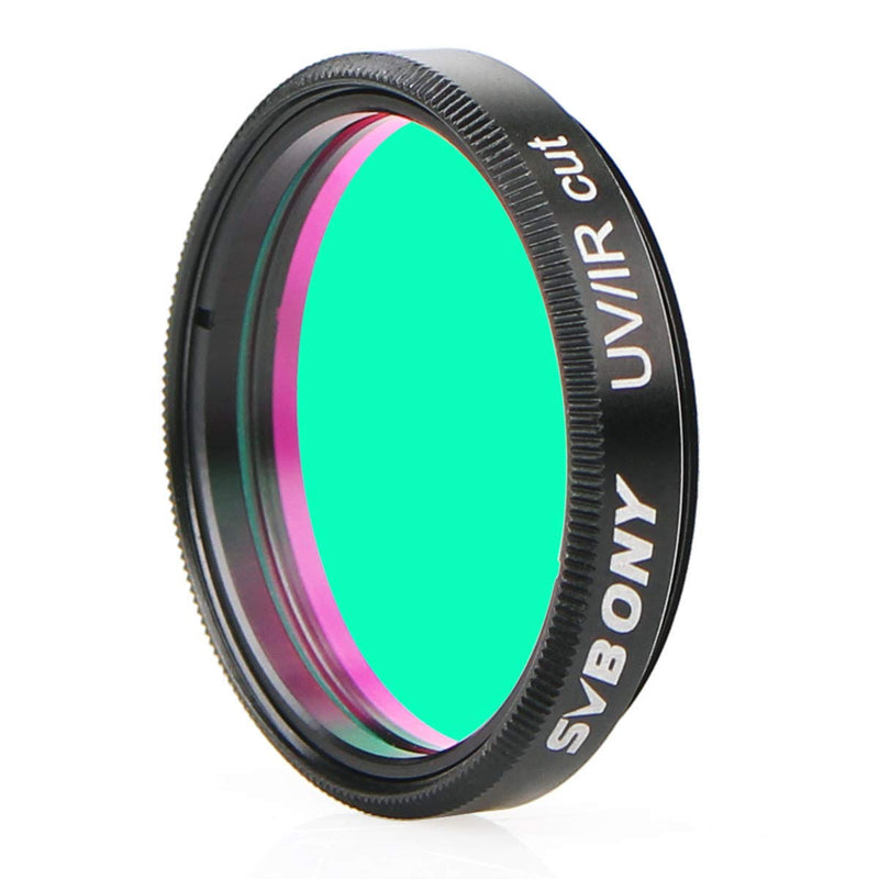SVBONY Telescope Filter, 1.25 inches UV IR Cut Block Filter, Multi Coated Infra Red Filter Keep Planetary Images Sharp, for CCD Digital Astrophotography 1.25 inch