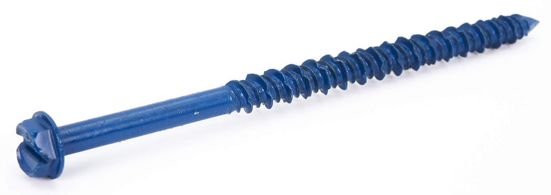 CONFAST 3/16" x 3-1/4" Hex Head Concrete Screw Anchor with Drill Bit for Anchoring to Masonry, Block or Brick (100 per Box) 3/16" x 3-1/4"