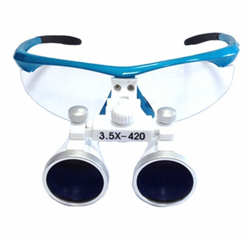 3.5X 420mm Dental Surgical Medical Binocular Magnifier Loupes Optical Glasses (Blue)
