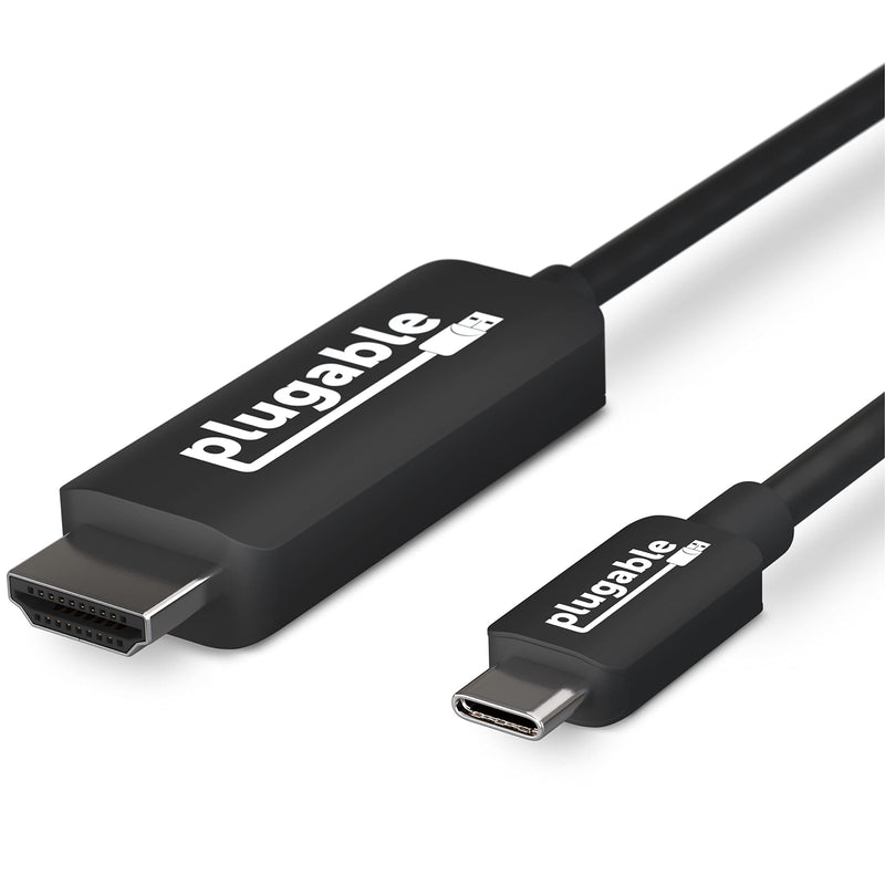 Plugable USB C to HDMI Cable 6ft / 1.8m, HDMI 2.0, USB4 / Thunderbolt Adapter for 4K Monitor, 4K 60Hz (USBC-HDMI-Cable) for iPhone 15, iPad Pro, MacBook Pro, Dell XPS, Surface Laptop - Driverless