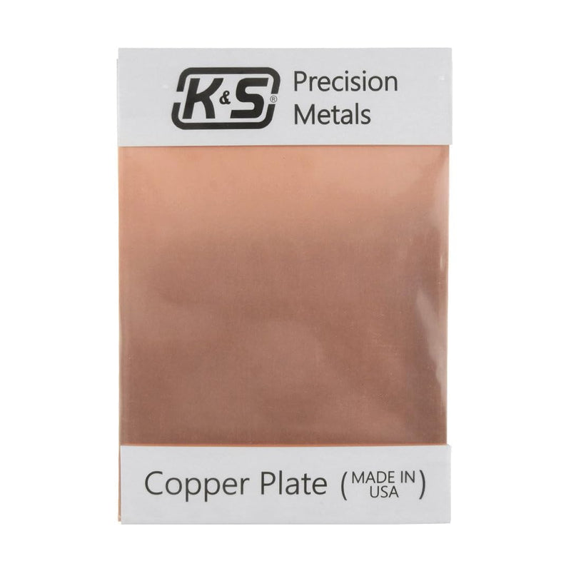K&S Precision Metals Copper Etching Plate 6602 – 0.050" Thick x 5" Wide x 7" Long – DIY Crafts, Engraving, Metalworking, Made in USA, 1 Plate