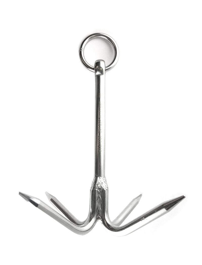 US Stainless Stainless Steel 316 Hook Anchor 9.5" (240mm) Marine Grade Grapple Grappling Hook