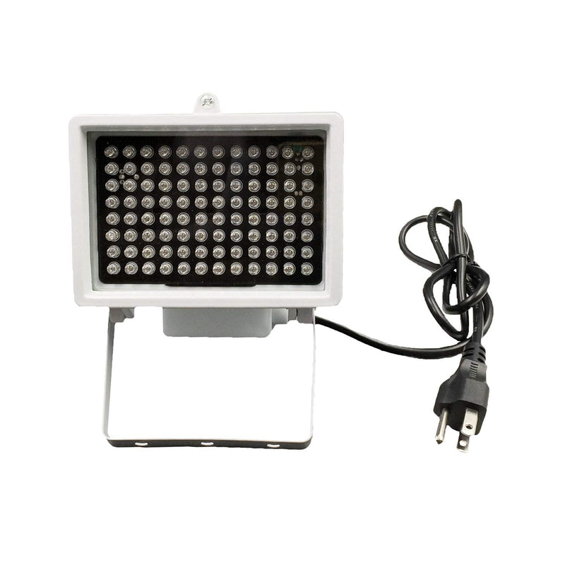 IR Illuminator, AC 110V - 220V 850nm Infrared 96 LED Night Vision Waterproof Lamp for Indoor Outdoor Security CCTV Camera, Long Range 80m (263 feet) and Wide Angle 60 Degree