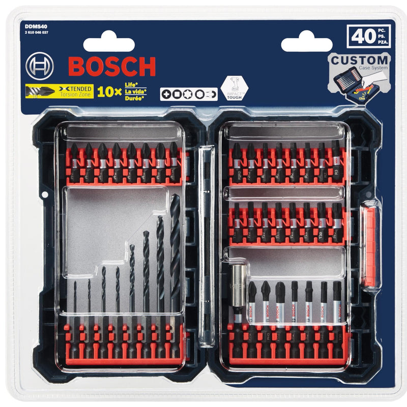 Bosch DDMS40 40 pc. Impact Tough™ Drill Drive Custom Case System Set 40-Piece Set