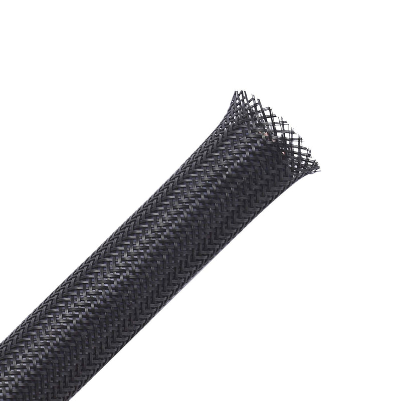 25ft - 1 inch PET Expandable Braided Sleeving – Black – Alex Tech Braided Cable Sleeve 1"-25ft