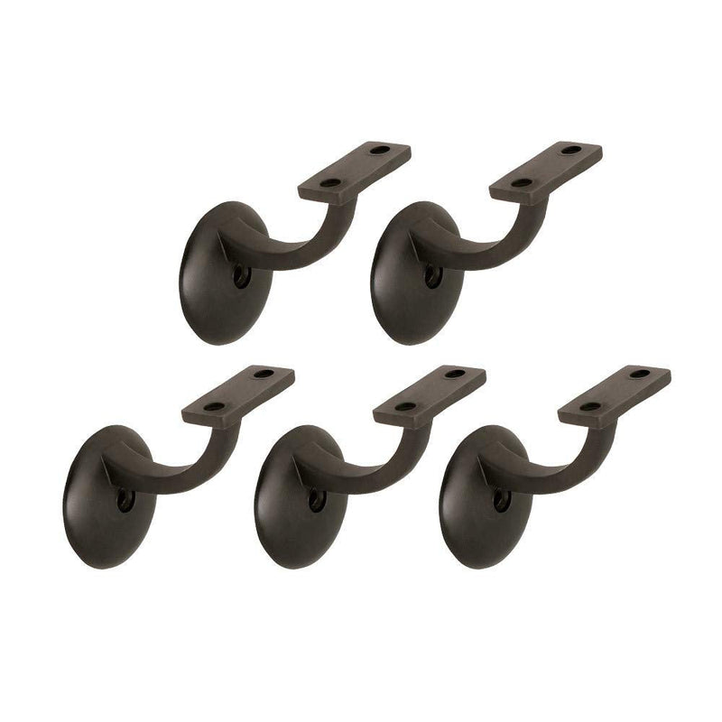 5-Pack Jumbo Handrail Brackets for Stairways and Hallways, Oil Rubbed Bronze – Design House, 182048 Jumbo Handrail Bracket