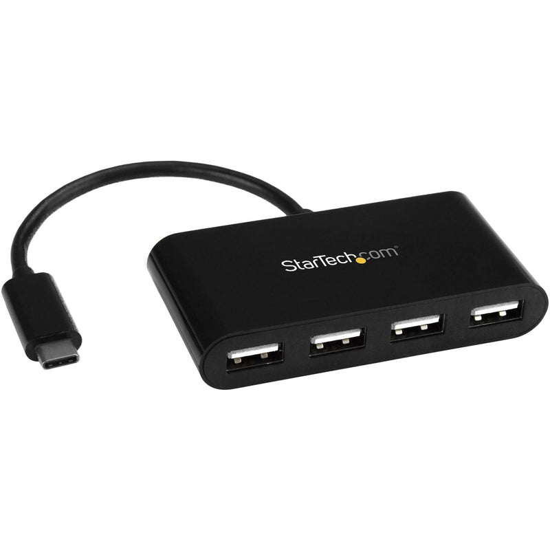 StarTech.com 4-Port USB-C Hub - USB-C to 4x USB-A Hub Adapter - Mini USB 2.0 Hub - Bus-powered USB Type-C Port Expander (ST4200MINIC) 0.6" x 3.1" x 6.3" Black