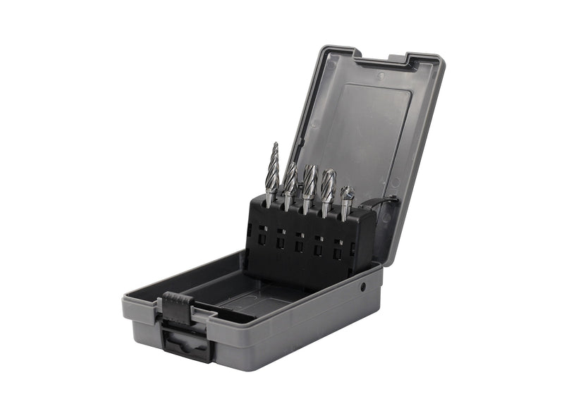Carbide Burrs for Aluminum - 5pcs Aluma Cut Carbide Rotary Burr Files Set 1/4"(6.35mm) Shank for Die Grinder Drill,Metal Carving,Polishing,Engraving, Drilling