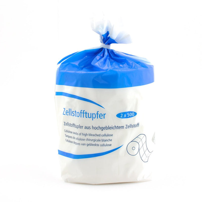 Teqler T-130400 Cellulose Swabs Made of 12-Ply Highly Bleached Pulp 2 Rolls According to DIN 19310, DAB (Pack of 1000)