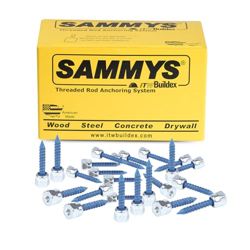 8058957-25 1/4" Screw Vertically Threaded Rod Anchor Designed for Concrete Structure, Steel, Zinc Finish, 5/16 x 1-3/4" Screw Length (25 Pack)