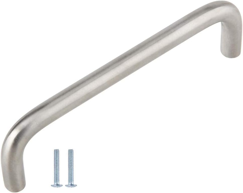Silverline P5101/ P5102/ P5103 Solid Wire Pulls Ultra-Minimal Cabinet Handles for Cupboard Drawer Pulls (10, Satin Nickel, Centers 3-15/16" (100mm)) Centers 3-15/16" (100mm) 10