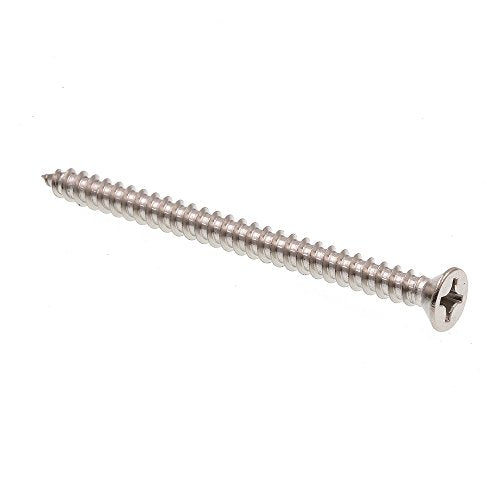 Prime-Line 9017631 Sheet Metal Screws, Self-Tapping, Flat Head, Phillips Drive, #12 X 3 (100 Pack)