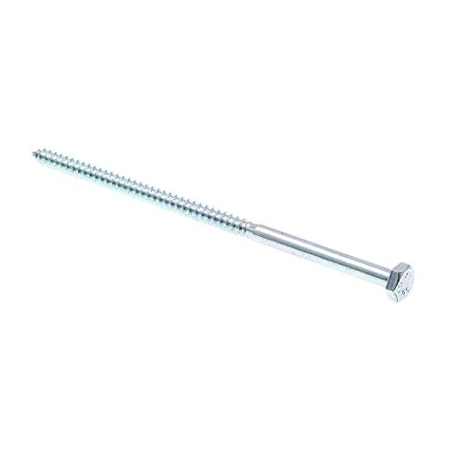 Prime-Line 9055420 Hex Lag Screws, 1/4 in. X 6 in., A307 Grade A Zinc Plated Steel (50 Pack) 1/4 in. -20