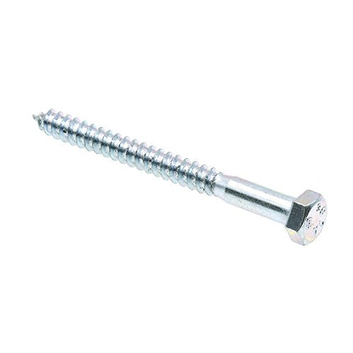 Prime-Line 9055762 Hex Lag Screws, 5/16 in. X 3-1/2 in., A307 Grade A Zinc Plated Steel (50 Pack) 5/16 in. -18